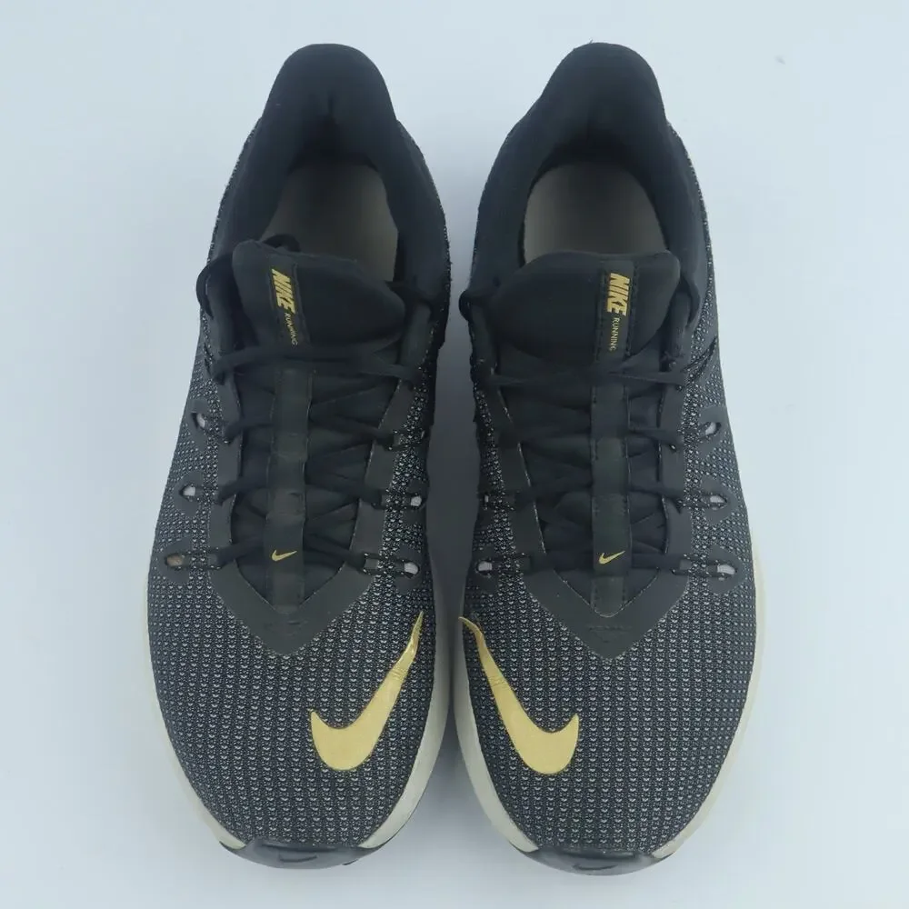 Nike Quest Black Metallic Gold Womens sz 8 Athletic Running Shoes AA7412-006